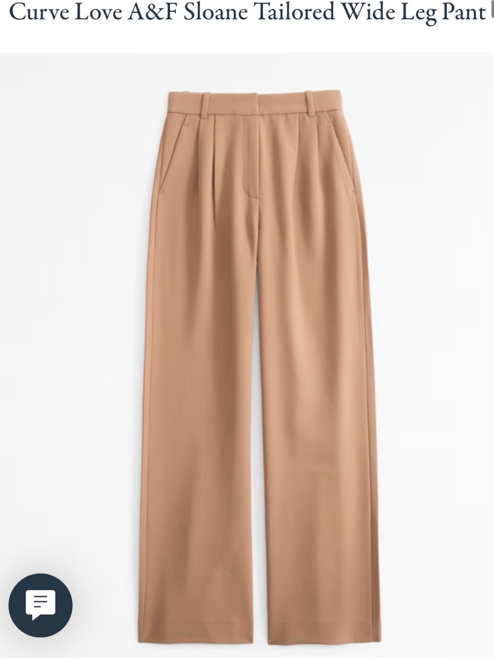 Abercrombie & Fitch Sloane Wide Leg Pant in Camel